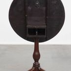 Zeldzame Antieke Engelse Ronde Open Bird Cage Tilt Top Table/ Wijn Tafel thumbnail 5