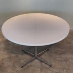 Vintage Eettafel Pastoe Witte Uitschuifbare Tafel Ovaal thumbnail 7
