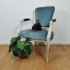 Brocante Vintage Franse Louis Xv Stoeltje, Fauteuil Stoel 03 thumbnail 2