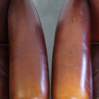 Karaktervolle Set Van 2 Vintage Schapenleren Armchairs Met Warme Kleuren En Een Mooi Patina thumbnail 9