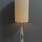 Glass Base Floor Lamp With Silk Shade By Richard Essig For Besigheim 1970S thumbnail 7