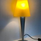 Jaren 90 Ikea Bedlamp / Tafellamp Met Geel Glazen Kapje thumbnail 2