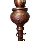 Antiek Japans Bronzen Vloerlamp, Eind 19E Eeuw thumbnail 9