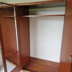 Mid Century Pallisander Fineer Klerenkast 4 Deurs Deens thumbnail 9