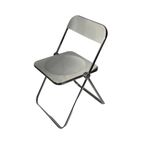Giancarlo Piretti - Plia Lucite Folding Chair By Castelli - White Seat / Chrome Frame thumbnail 3