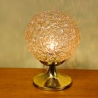 Vintage Tafellamp Bollampje Bedlampje Lamp Messing Glas thumbnail 14