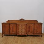 Grote Vintage Louis Xv Wandkast, Buffetkast, Dressoir, Ladekast thumbnail 16