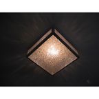 Vintage Plafondlamp, Plafonnière Met Kunststof Platen In Verchroomde Profielen 46 X 46 Cm, Jaren thumbnail 11