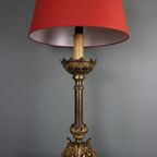 Rijkelijk Versierde Goud Kleurige Grote Lamp thumbnail 6