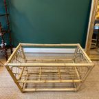 Vintage Salontafel Van Bamboe En Rotan thumbnail 3