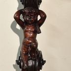 Piedestal In Notelaar Met Putti Barok 19th thumbnail 11