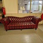 Chesterfield Bank 3,5-zits – Butterfly Antiek Rood thumbnail 2