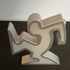 Keith Haring La Linea Lamp Osvaldo Cavandoli Zilver (nieuw In Originele Verpakking) thumbnail 7