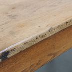 Zeer Grote En Karaktervolle Antieke Eikenhouten Xxl Eettafel Voor 8 Tot 10 Personen thumbnail 17