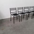 6 Zwarte Sandows Rene Herbst Bauhaus Design Stoelen thumbnail 16