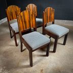 Mid-Century Art Deco Stijl Eetkamerstoelen- Set Van 4 thumbnail 3