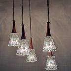 Midcentury Hanglamp Cascade Teak En Kristal thumbnail 7