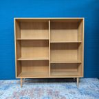 Midcentury Eiken Boekenkast Uit De Jaren 60, Zweeds thumbnail 2
