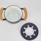 Vintage Richard Nissen Fondueset Nos '50 Gietijzer Denmark thumbnail 7
