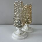 Vintage Tafellampjes - Bedlampjes Bubble Bubbelglas thumbnail 5