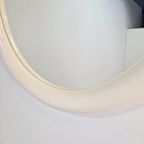Xl Moderne Wit Ronde Spiegel Kunststof Strak Design ‘80 thumbnail 3