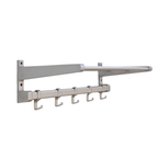 Aluminium Wand Kapstok – Jaren 70 - (mb43) thumbnail 2
