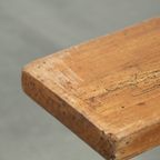 Tijdloze Franse Brocante Halbank/ Bankje Voor Aan De Eettafel Met Een Geweldige Uitstraling thumbnail 13