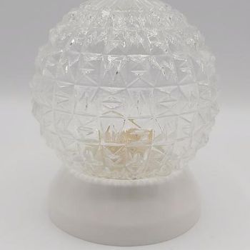 Vintage Plafondlamp Bol Glas