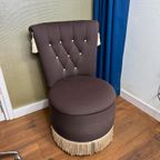 Vintage Fauteuil Met Franjes, Crapaud, Boudoir Fauteuil 70’S thumbnail 5