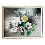 Vintage Lijstje Met Bloemen Lithografie 1950’s thumbnail 2