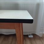 Vintage Houten Formica Tafel Bureau Tafeltje Kind Tiener Tv thumbnail 3