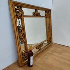Grote Vintage Goudkleurige Spiegel, Schouwspiegel Badkamerspiegel 103 thumbnail 3