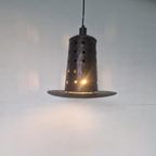 Vintage Metalen Brutalist Hanglamp thumbnail 7