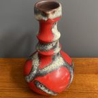 Red Fat Lava Vase By Jopeko Model 7201-21 thumbnail 8