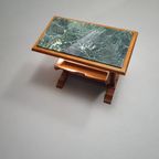 Magazine Holder With Green Marble Top 1960's. thumbnail 11
