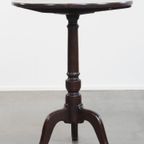 Leuke Antieke Engelse Tilttop Tafel/ Bijzettafel Uit 19e Eeuw Met Een Rond Blad thumbnail 3