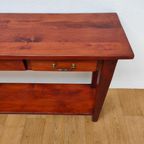 Antieke Vintage Landelijke Sidetable, Muurtafel, Bijzettafel thumbnail 8