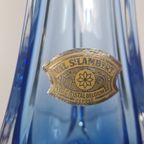 Blue Val Saint Lambert Glass Table Light, Belgium 1950S thumbnail 5