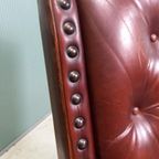 Bijzonder Stoere Vintage Bibliotheekfauteuil Met Studs thumbnail 12