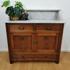 Vintage Frans Dressoir Commode, Ladekast Met Marmer Blad 907 thumbnail 2