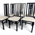 6X Mackintosh Style Dining Chairs thumbnail 8