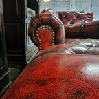 Chesterfield Daybed - Antiek Rood. Speciale Nagels thumbnail 4