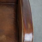 Statige, In Goede Staat Verkerende En Comfortabele Schapenleren Fauteuil/Armchair thumbnail 9