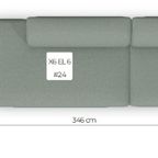 4x6 sofa – X6 Modulaire Bank In Lichtgroen Uni (kleur #24) thumbnail 9