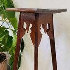 Hoge Vintage Plantentafel Donker Teak thumbnail 2