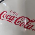 Vintage Wandklok Coca Cola Wit Rood thumbnail 3