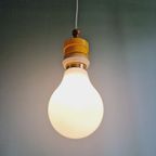 Opaline Bol Hanglamp, Metalarte, Jaren 80 thumbnail 10