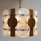 Deense Vintage Hanglamp Teak Glas thumbnail 17