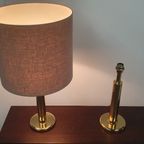 2x Regency Messing Tafellamp Baulmann Leuchten, Duitsland Jaren 80 thumbnail 3