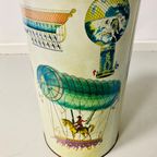 Vintage Xxl Piero Fornasetti Balloon Festival Opberg Blik Prullenbak Jaren 60 Made In Italy thumbnail 10